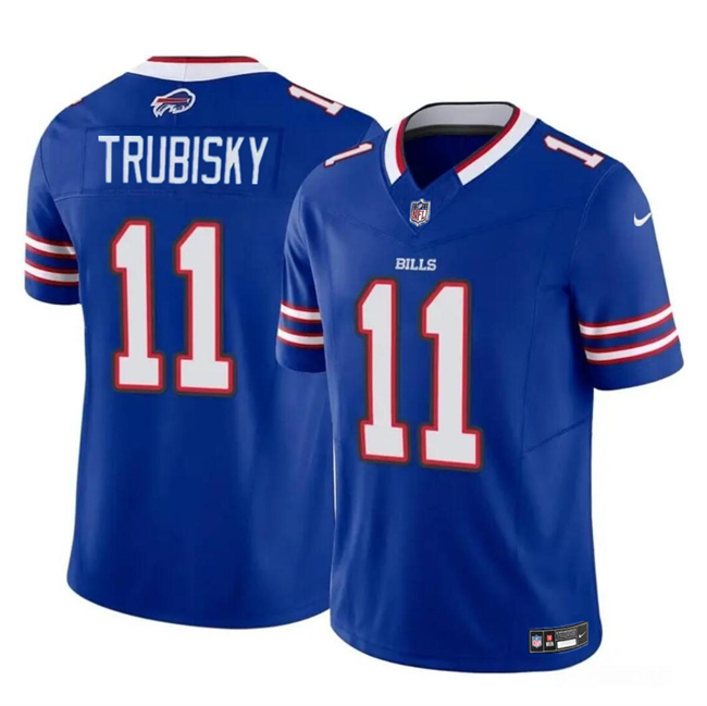 Men's Buffalo Bills #11 Mitch Trubisky Blue 2023 F.U.S.E. Vapor Untouchable Limited Stitched Football Jersey